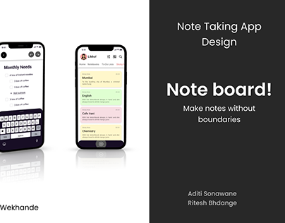 Note Board - UI/UX Research and Design
