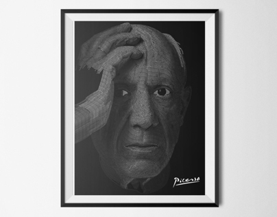 Picasso Typography Portrait