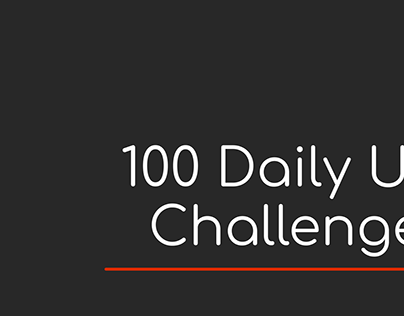 100 Days Daily UI Challenge