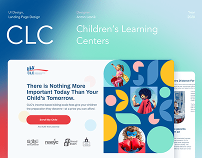 Landing Page for Children's Learning Centers