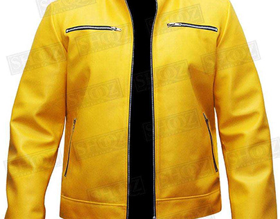 Real Leather Yellow Jacket