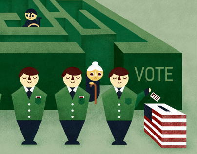 Voter ID Editorial Illustration