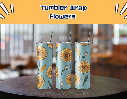 Flowers Tumbler Wrap
