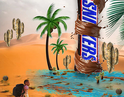 Metaphoric ad for Snickers