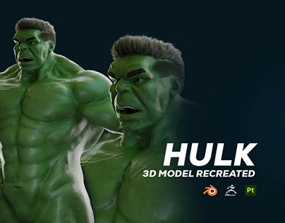 Project thumbnail - HULK 3D Model, sculpted and textured