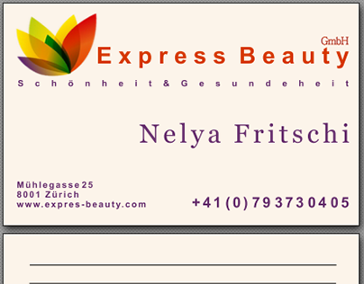 Business card for beauty salon
