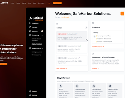 Latitud Compliance - UX Writign and Landing page