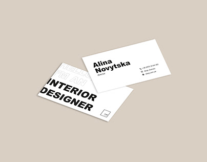Business card for interior designer