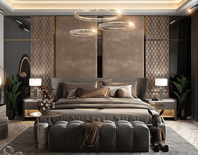 Luxury master bedroom in New Cairo