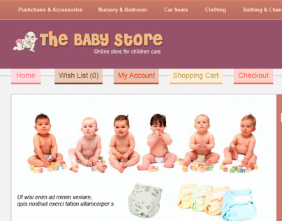 Baby Store Opencart Layout