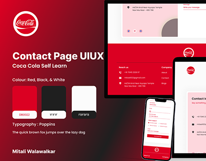 Contact Page UI Design