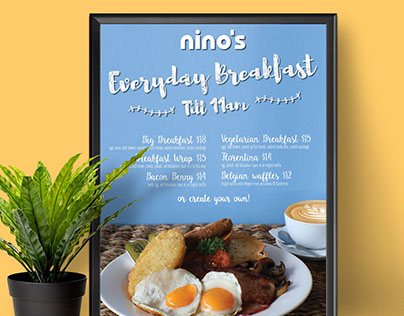 Nino's Mandurah Breakfast Signage