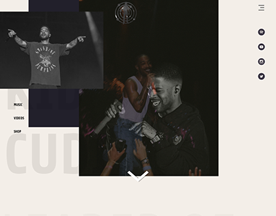 Kid Cudi Website Home Page Redesign