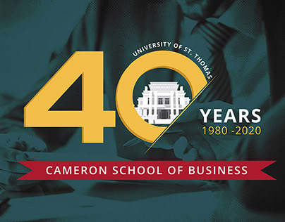 Cameron School of Business 40th Anniversary Logo Design