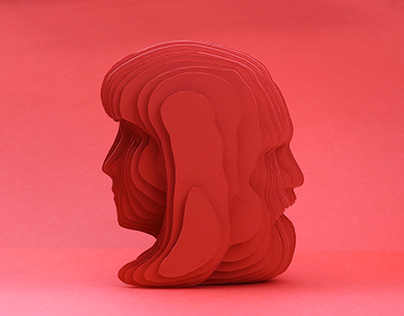 Paper Sculpting // Self Portrait