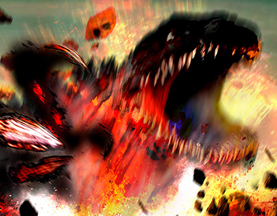CARTEL / Godzilla: Fotomontaje