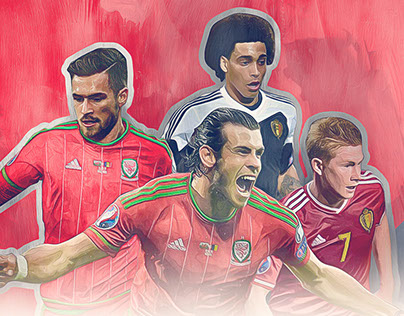 Infographics Wales vs Belgium. EURO 2016