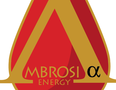 Branding for mock energy drink "AMBROSIA"