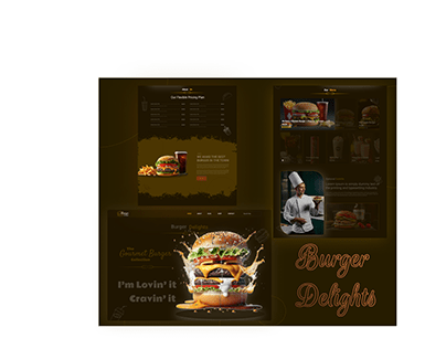 Burger Delights webpage