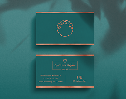 Lusta kék elefánt | teahouse brand identity