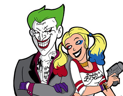 Joker - Harley Quinn (Suicide Squad/Vintage Design)