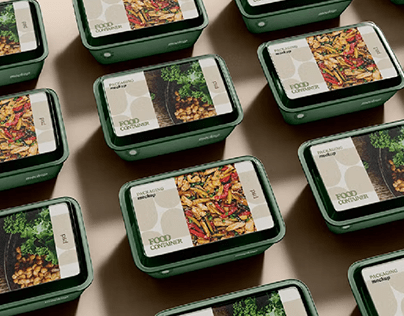 Takeaway Food Container Mockup