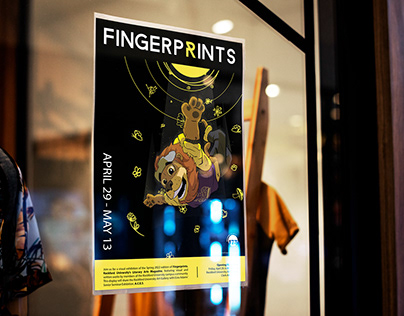 Illustrated Poster: Fingerprints Opening Reception