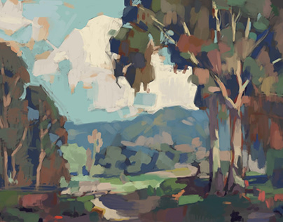 landscape painting (master study)