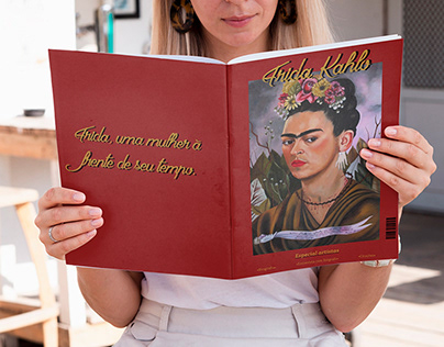 Projeto editorial fictício revista Frida Kahlo