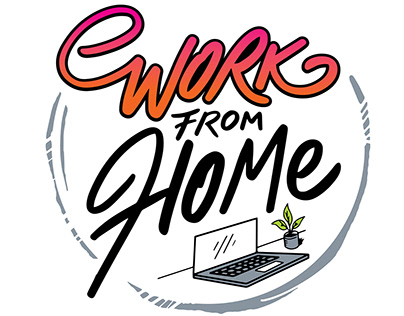 Work from Home Lettering Series
