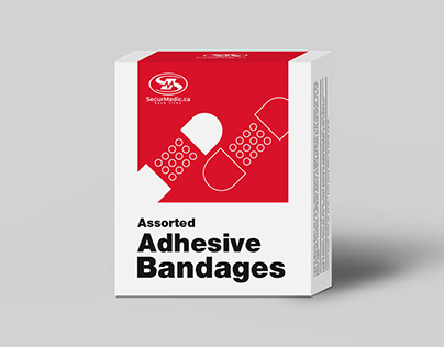 Modern box design, bandages package