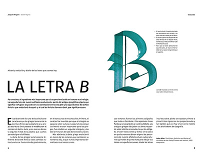 Composición tipográfica en doble página