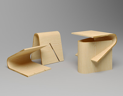 Project thumbnail - „Doppio" stool - student project