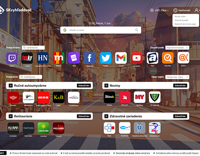 Homepage for Internet Browser - Web Design
