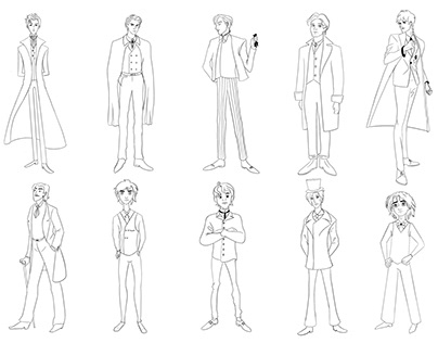 Project thumbnail - Dorian Gray Character Designs
