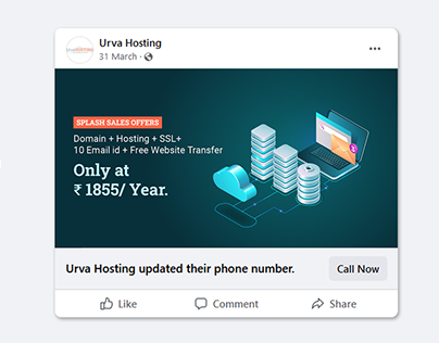 Social Media Advertising for Urva Hosting Website
