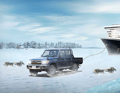 Toyota land cruiser pick up Advertising campaign
