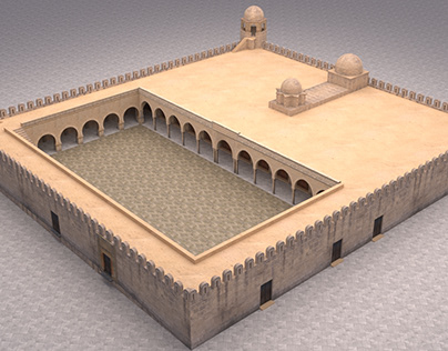 Low poly model of the Grand Mosque of Sousse, Tunisia