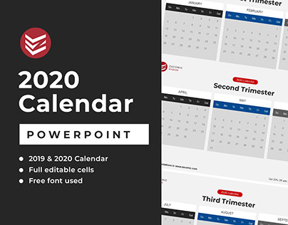 Free 2020 Calendar Powerpoint Template