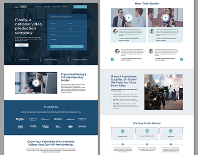 Corporate Filming Landing Page design