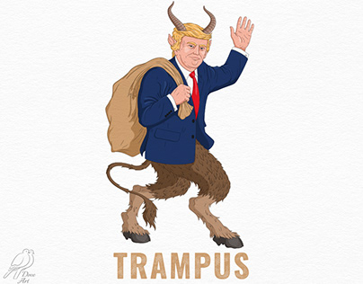 Trampus. Donald Trump Krampus