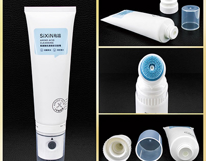 Squeeze Cosmetic Plastic Tube With Screw Flip Top Lids