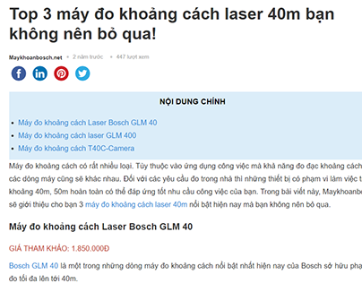 Top 3 máy đo khoảng cách laser 40m bạn không nên bỏ qua