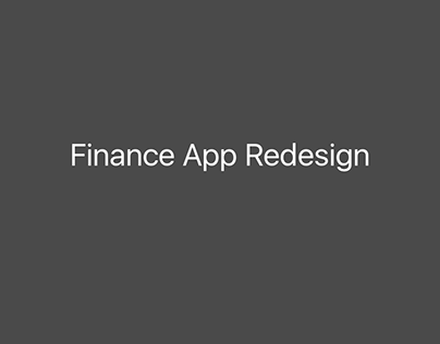 Finance App Redesign