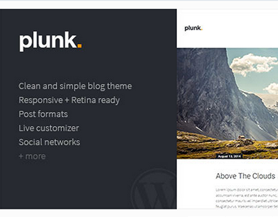 Plunk - WordPress Blog Theme