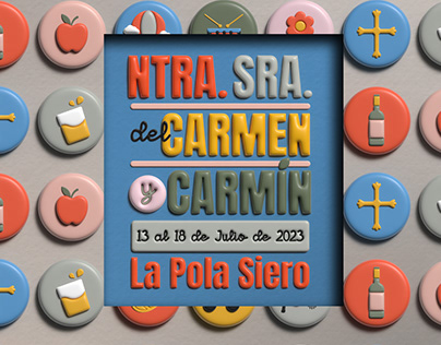 Propuesta cartel Nuestra señora del Carmen y Carmín