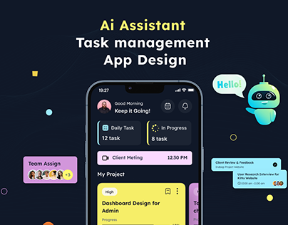 Ai Assistant Task management app UI Design