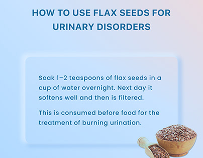 How to use flax seeds for Urinary Disorders
