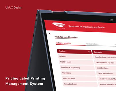 UI/UX Design Pricing Label Printing Management System