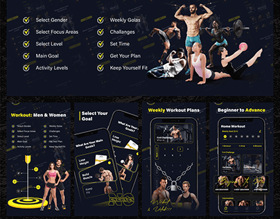 Workout app for Men and Women complete ui